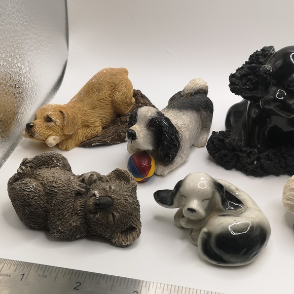 Vintage Collection of 14 Animal Figurines Featuring Cats Dogs Fox Skunk Bears - Picture 6 of 10